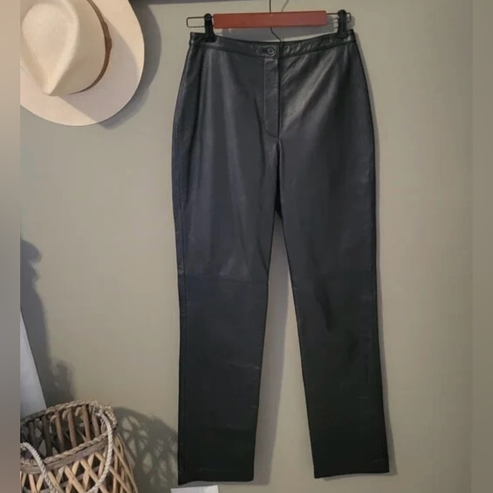 Vintage Black Leather Pants
